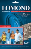 Фотобумага Lomond 1103104 A5/260г/м2/20л. высокоглянцевая для струйной печати (210х148мм)