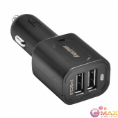 Автомобильное ЗУ SmartBuy® TURBO QC3.0, 3А+QC3.0, 3А, черное,  2 USB (SBP-2031)
