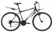 Велосипед CHALLENGER Agent 26" черно-синий 16" (H000003683)(скоростей 18, ТормозаPower VBR-132S V-brake, переключатели - Power RD18-A/DNP, диаметр колес 26", тип амортизации(вилка) - пружинная стальная, вид велосипеда - хардтейл, материал рамы ста