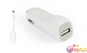 АЗУ Smartbuy NITRO, вых.ток 1А, 1USB + кабель iPhone 5/6/7/8/X/New iPad, белый (SBP-1502-8)