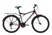 Велосипед BLACK ONE Active 26" черно-красный 18" (H000004186)(скоростей 18, ТормозаPower VBR-132S V-brake, переключатели - SHIMANO RD-TY21A/DNP, диаметр колес 26", тип амортизации(вилка) - пружинная стальная, вид велосипеда - хардтейл, материал ра