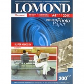 Фотобумага Lomond 1101112 A4/200г/м2/20л. суперглянцевая для струйной печати