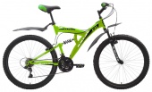 Велосипед BLACK ONE Flash 26" черно-зеленый 16" (H000004131)(скоростей 18, ТормозаPower VBR-132S V-brake, переключатели - SHIMANO RD-TY21A/DNP, диаметр колес 26", тип амортизации(вилка) - пружинная стальная, вид велосипеда - двухподвес, материал р
