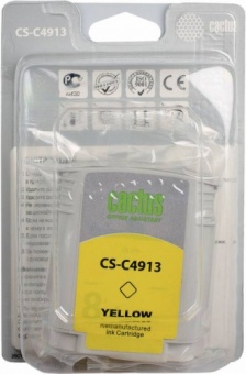 Картридж струйный Cactus CS-C4913 №82 желтый для HP DJ 500/800C (72мл)