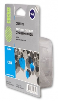 Картридж струйный Cactus CS-EPT962 голубой для Epson Stylus Photo R2880 (13мл)
