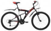 Велосипед BLACK ONE Flash 26" черно-красный 16" (H000004128)(скоростей 18, ТормозаPower VBR-132S V-brake, переключатели - SHIMANO RD-TY21A/DNP, диаметр колес 26", тип амортизации(вилка) - пружинная стальная, вид велосипеда - двухподвес, материал р