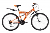 Велосипед CHALLENGER Mission Lux 26" оранжево-черный 18" (H000004267)(скоростей 18, ТормозаJAK-YK5 дисковые механич., переключатели - SHIMANO RD-TY21A/DNP, диаметр колес 26", тип амортизации(вилка) - пружинная стальная, вид велосипеда - двухподвес