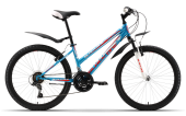 Велосипед BLACK ONE  Cloud 24" сине-красный 13" (H000004213)(скоростей - 18, Тормоза - Yinxing YX-C18D V-brake, переключатели - SHIMANO RD-TY21A/DNP, диаметр колес - 24", тип амортизации(вилка) - пружинная стальная, вид велосипеда - хардтейл, мате