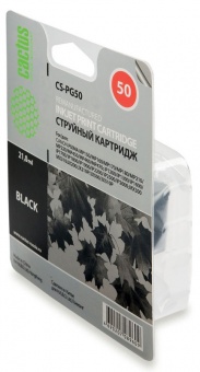 Картридж струйный Cactus CS-PG50 черный для Canon Pixma MP150/MP160/MP170/MP180/MP450/MP460/iP2200/M