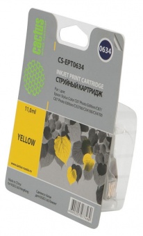 Картридж струйный Cactus CS-EPT0634 желтый для Epson Stylus C67/C87/CX3700/CX4100/CX4700 (10мл)