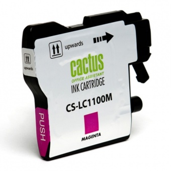 Картридж струйный Cactus CS-LC1100M пурпурный для Brother DCP-385c/6690cw/MFC-990/5890/5895/6490 (16
