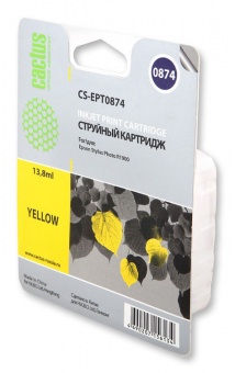 Картридж струйный Cactus CS-EPT0874 желтый для Epson Stylus Photo R1900 (13.8мл)