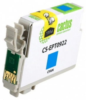 Картридж струйный Cactus CS-EPT0922 голубой для Epson Stylus C91/CX4300/T26/T27/TX106/TX109/TX117/TX