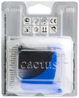 Картридж струйный Cactus CS-CC640 №121 черный для HP DJ D1663/D2563/D2663/D5563/F2423/F2483/F2493/F4