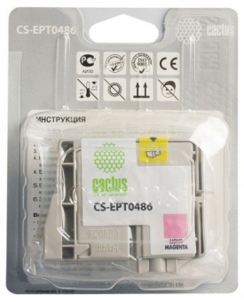 Картридж струйный Cactus CS-EPT0486 светло-пурпурный для Epson Stylus Photo R200/R220/R300/R320/R340