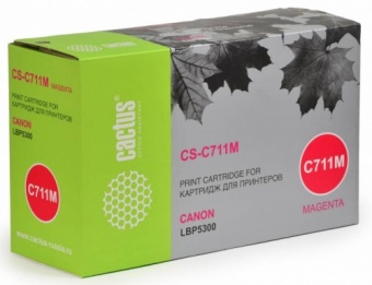 Тонер Картридж Cactus CS-C711M пурпурный для Canon LBP5300 (6000стр.)