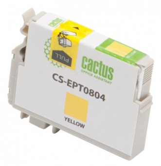 Картридж струйный Cactus CS-EPT0804 желтый для Epson Stylus Photo P50/PX650/PX660/PX700/PX700W/PX710