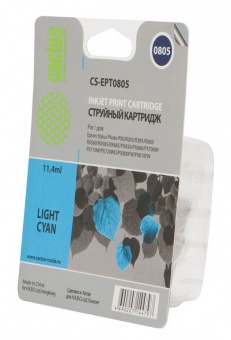 Картридж струйный Cactus CS-EPT0805 светло-голубой для Epson Stylus Photo P50/PX650/PX660/PX700/PX70
