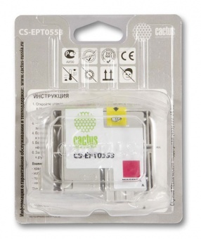 Картридж струйный Cactus CS-EPT0553 пурпурный для Epson Stylus RX520/Stylus Photo R240 (10мл)