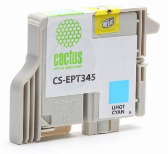 Картридж струйный Cactus CS-EPT345 светло-голубой для Epson Stylus Photo 2100 (14.6мл)