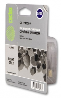 Картридж струйный Cactus CS-EPT0599 светло-серый для Epson Stylus Photo R2400 (14.8мл)